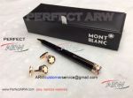 Perfect Replica - Montblanc Black Ballpoint Pen And Black Face Rose Gold Cufflinks Set